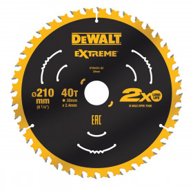 Dewalt Dt20433 Extreme Circular Saw Blade For Wood 210 X 30Mm X 40T