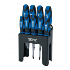Draper 15960 Soft Grip Screwdriver Set, Blue (9 Piece) each 1