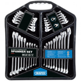 Draper 26697 Hi-Torq® Four Combination Spanner Sets (32 Piece) per set