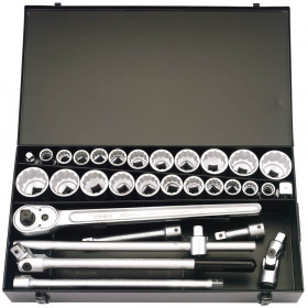 Elora 00335 Metric And Imperial Socket Set, 3/4in Sq. Dr. (31 Piece) per set