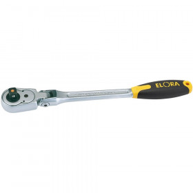 Elora 58750 Quick Release Soft Grip Reversible Ratchet With Flexible Head, 1/2in Sq. Dr., 305Mm each