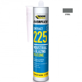 Everbuild 225STEEL Silicone 225 Brushed Steel 295Ml