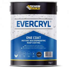 Everbuild EVCBK5 Evercryl One Coat Black 5Kg