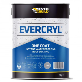 Everbuild EVCRYL5GY Evercryl One Coat Grey 5Kg