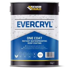 Everbuild EVCWE5 Evercryl One Coat White 5Kg