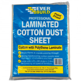 Everbuild LAMDUST Laminated Cotton Dust Sheet 12 X 9 Bale