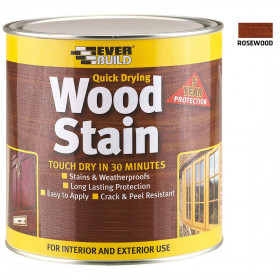 Everbuild WSTAINSRW07 Woodstain Satin Rosewood 750Ml