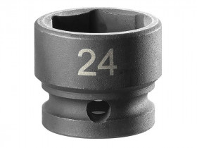 Facom NSS.24A 6-Point Stubby Impact Socket 1/2In Drive 24Mm