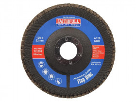 Faithfull  Aluminium Oxide Flap Disc 125 X 22Mm 120 Grit