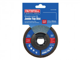 Faithfull  Zirconia Abrasive Jumbo Flap Disc A40 115Mm