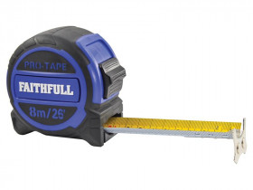 Faithfull  Pro Tape Measure 8M/26Ft (Width 32Mm)