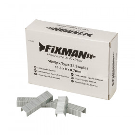Fixman 915769 Type 53 Staples 5000Pk, 11.25 X 8 X 0.75Mm Each 5000