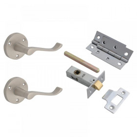 Forge Door Pack - Scroll Lever On Rose Satin Chrome Finish