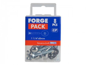 Forgepack FPMS1128 Mirror Screw - Zinc Plated - Forgepack, 1 1/2in X 8 (Pack Of 8)