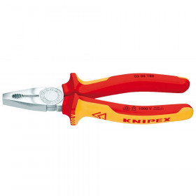 Knipex 81204 03 06 180 Sbe Fully Insulated Combination Pliers, 180Mm each