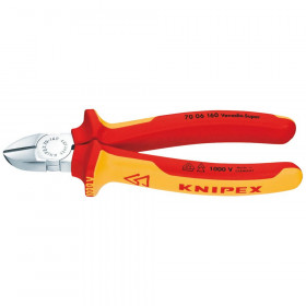 Knipex 81262 70 06 160 Sbe Fully Insulated Diagonal Side Cutter, 160Mm each