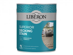 Liberon 126120 Superior Decking Stain Light Silver 2.5 Litre