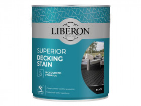 Liberon 126123 Superior Decking Stain Black 2.5 Litre