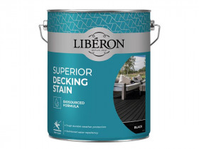 Liberon 126133 Superior Decking Stain Black 5 Litre