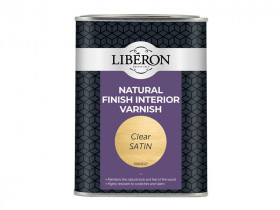 Liberon 126900 Natural Finish Interior Varnish Clear Satin 1 Litre