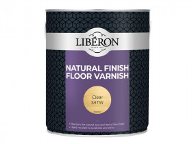 Liberon 126855 Natural Finish Floor Varnish Clear Satin 2.5 Litre