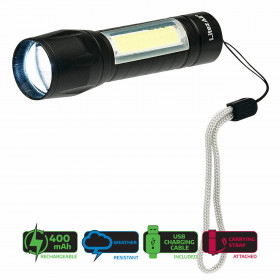 Litezall 24556 Mini Rechargeable Torch And Task Light 120 Lumens