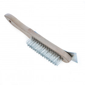 Lynwood Br808S 4 Row Wire Brush With Scraper