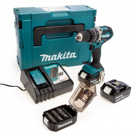 Makita Dhp484Tjx9 18V Lxt Combi Drill Limited Edition (2 X 5.0Ah Batteries) In Makpac Case