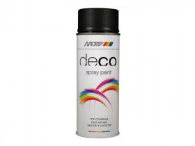 Motip® 01601 Deco Spray Paint Matt Ral 9005 Deep Black 400Ml