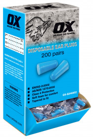 Ox Tools OX-S246802 Ox Disposable Ear Plugs - Un-Corded - 200 Pk (200 Single Pair Bags) PK