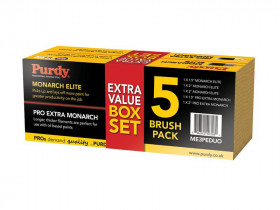 Purdy® ME3PEDUO Monarch™ Elite™ & Pro-Extra® Monarch™ Brush Set, 5 Piece