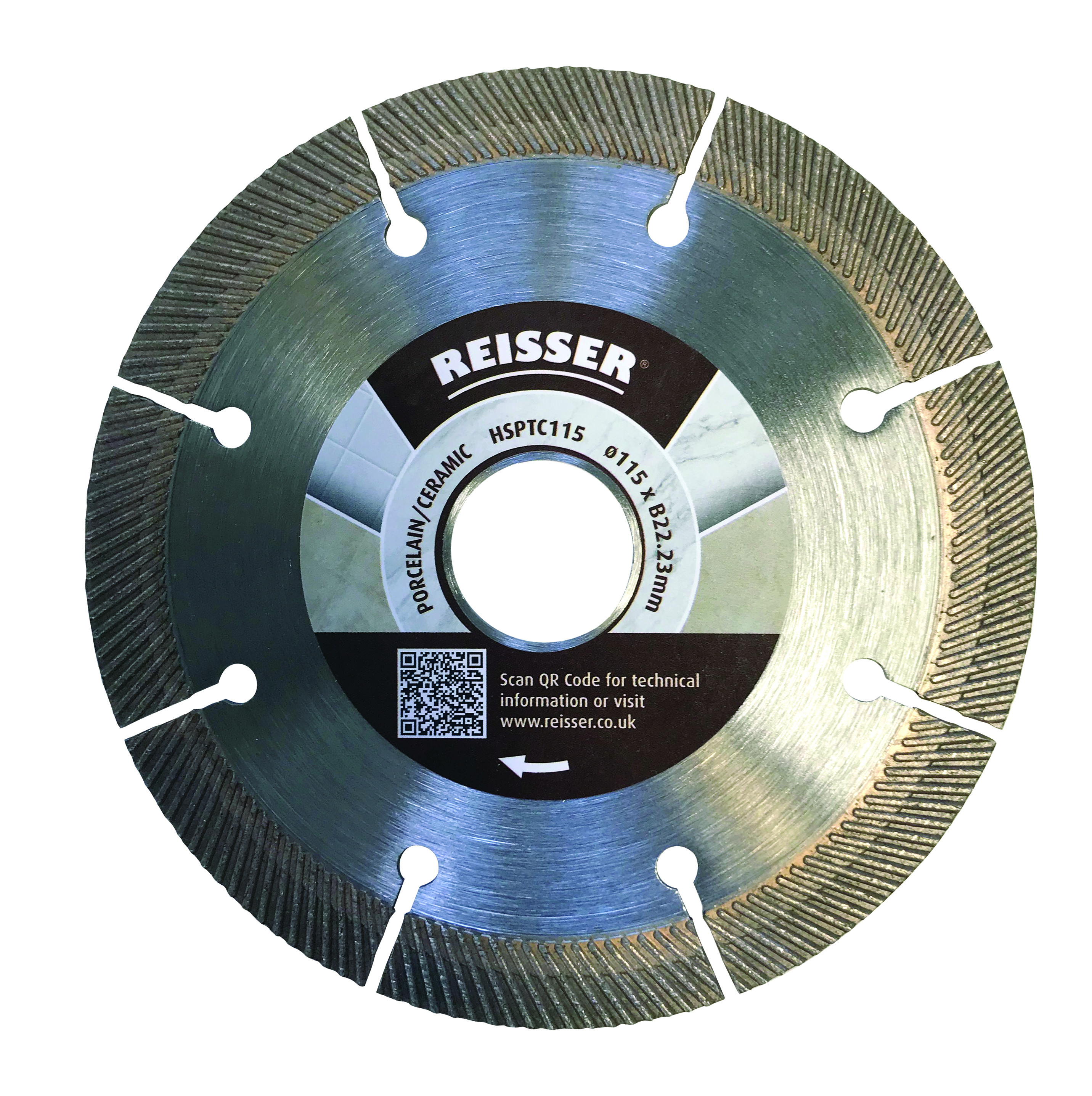 Reisser HSPTC115 Dry Porcelain Tile Cutting Blade 115 X 22.23Mm