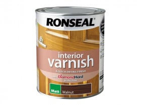 Ronseal 39426 Interior Varnish Quick Dry Matt Walnut 750Ml