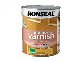 Ronseal 39429 Interior Varnish Quick Dry Matt Light Oak 750Ml