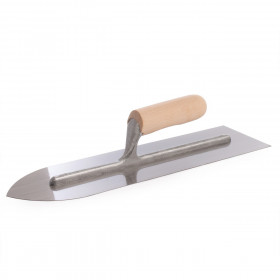 Rst Rtr201 Carbon Steel Flooring Trowel With Wooden Handle 16 X 4 1/2In