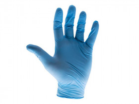 Scan KS-ST RT021 Blue Nitrile Disposable Gloves Medium (Box Of 100)
