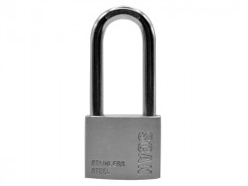 Scan ZB111-50L Stainless Steel Padlock 50Mm Long Shackle