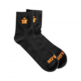 Scruffs T54884 Worker Lite Socks Black 3Pk, Size 7 - 9.5 / 41 - 43 Each 3
