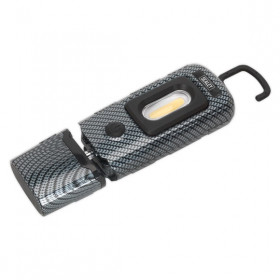 Sealey LED3601CF Rechargeable 360 Deg Inspection Lamp 3W Cob + 1W Led Carbon Fibre Effect