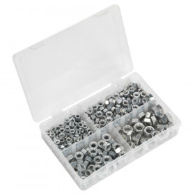 Sealey AB030SN Steel Nut Assortment 320Pc 1/4in-1/2inUnc