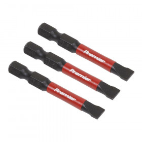 Sealey AK8228 Slotted 6.5Mm Impact Power Tool Bits 50Mm - 3Pc