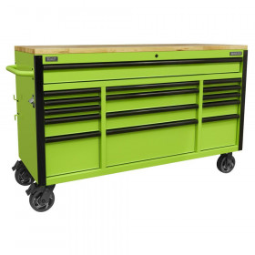 Sealey AP6115BE 15 Drawer Mobile Trolley With Wooden Worktop 1549Mm