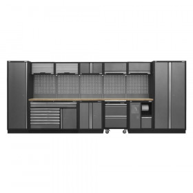 Sealey APMSSTACK15W Superline Pro® 4.9M Storage System - Pressed Wood Worktop