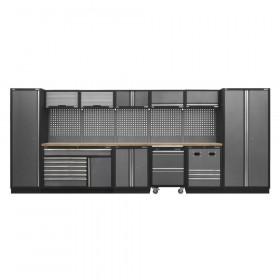 Sealey APMSSTACK16W Superline Pro® 4.9M Storage System - Pressed Wood Worktop