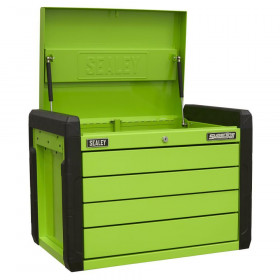 Sealey APPD4G 4 Drawer Push-To-Open Topchest With Ball-Bearing Slides - Green