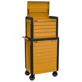 Sealey APPDSTACKO Topchest & Rollcab Combination 11 Drawer Push-To-Open Orange