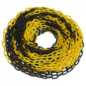 Sealey BYC25M Safety Chain Black/Yellow 25M X 6Mm
