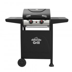 Sealey DG13 Dellonda 2 Burner Gas Bbq Grill With Ignition & Thermometer - Black/Stainless Steel