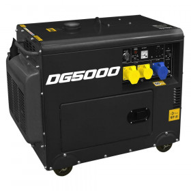 Sealey DG5000 Diesel Generator - 4-Stroke Engine 5000W 110/230V