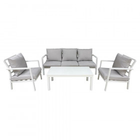 Sealey DG52 Dellonda Kyoto 4-Piece Aluminium Outdoor Garden Sofa Arm Chair Coffee Table Set